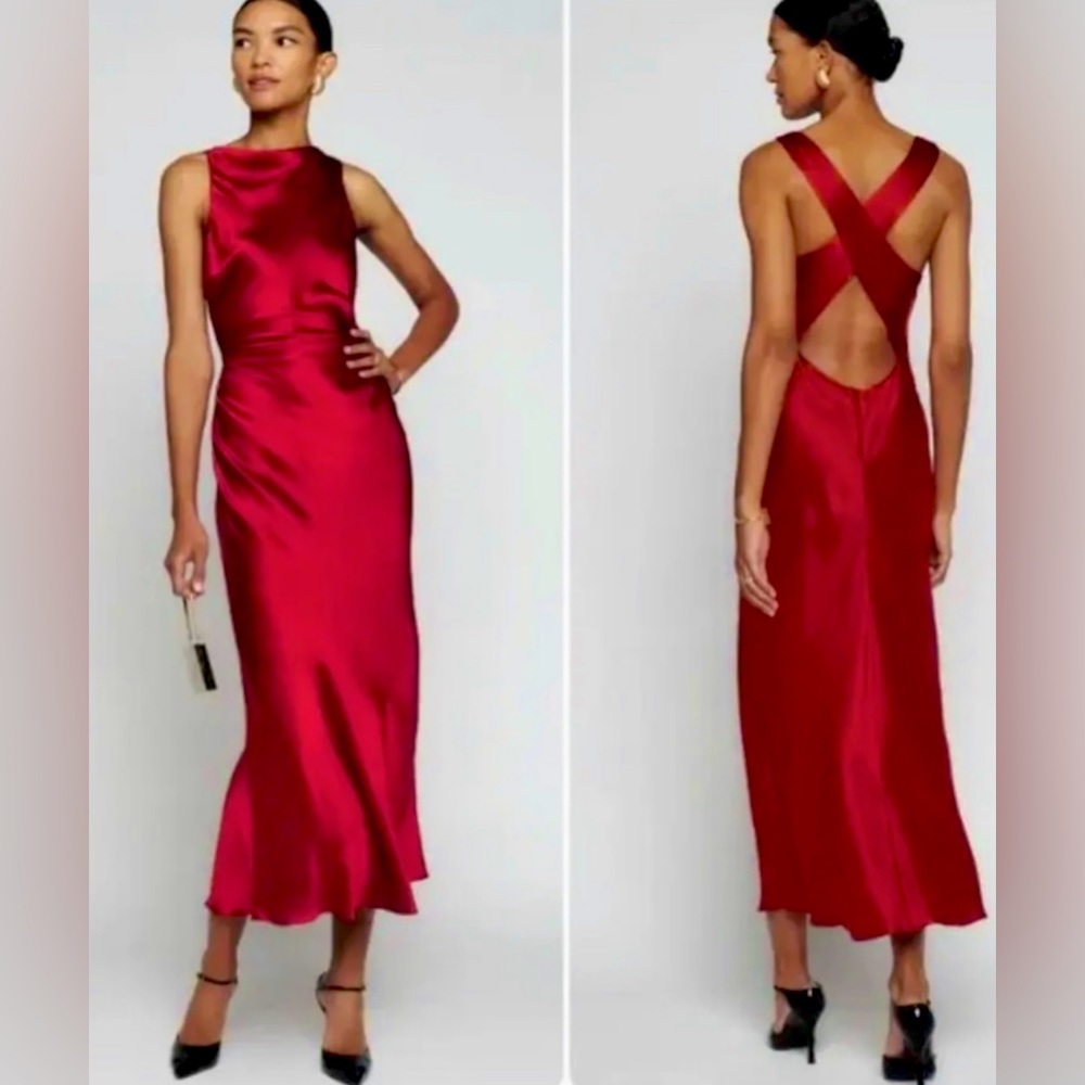 Reformation Casette Silk Dress
